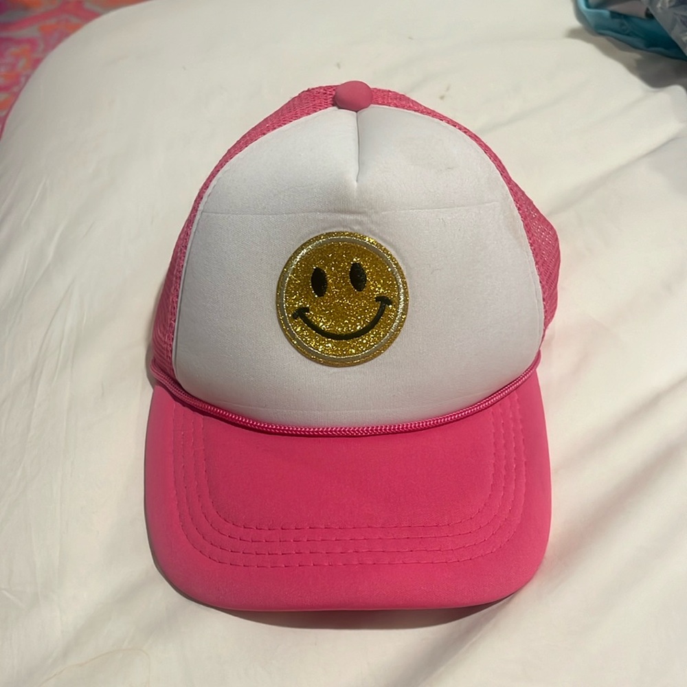 Smiley face trucker hat